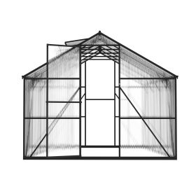 8 x 10 FT Polycarbonate Greenhouse, Heavy Duty Outdoor Green House with Adjustable Vents & Push-Pull Lockable Door, Quick Setup