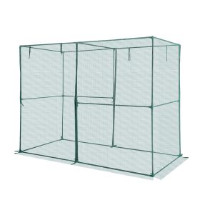 Crop Cage, 7.8 x 3.9 x 5.9 ft Plant Protection Tent with Zippered Door, Wind-Resistant Tall Crop Cage, Easy to Install, Outdoor Raised Bed Cover