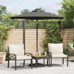 Garden Parasol Anthracite Steel, Polyester Large Tiltable