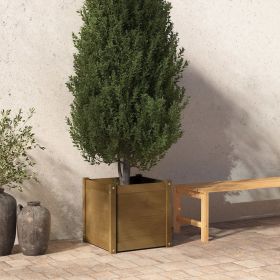 Garden Planter Honey Brown Solid Pinewood 19.7 in Garden Planter