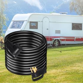 30Ft 50 Amp RV Extension Cord Durable Premium Power Cord RV 26.5mm Wire Diameter Extension Cord Copper Wire RV Cord Power Supply Cable For Traile (Option: Multicolor)